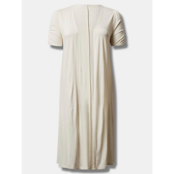 🆕 Duster Fit N Flare Short Sleeve Sweater 2 2X 18 20 NWT Torrid New! Cream - Picture 5 of 6